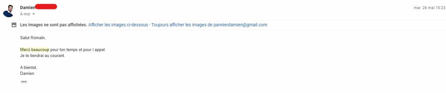 Temoignage Client 6 Temoignage Client 6