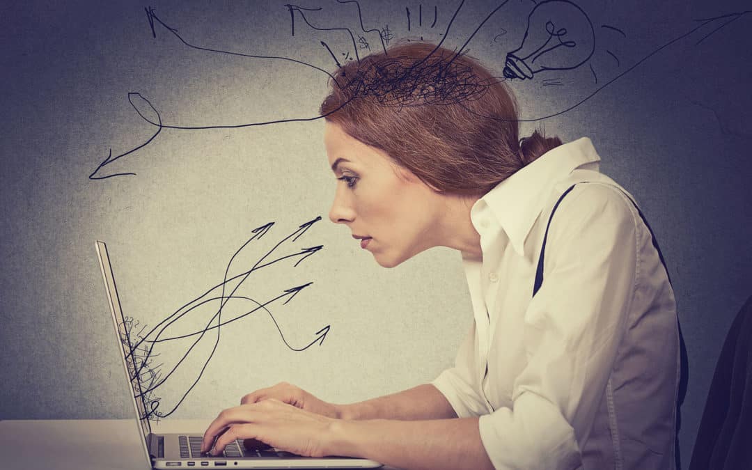 Business Woman Working On Computer